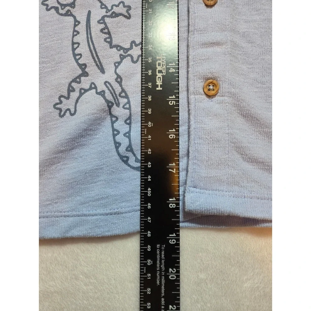 220. Wonder Nation Boys Polo Shirt Blue Lizard Print Size 7 Short Sleeve